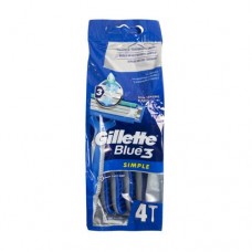 Станки для бритья Blue 3 Simple, Gillette, 4 шт.