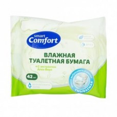 Влажная туалетная бумага "Comfort smart", 42 шт., в ассортименте