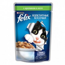 Влажный корм для кошек "Felix" с кроликом, 85 г