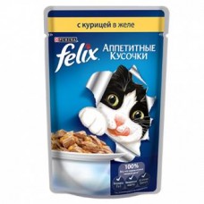 Влажный корм для кошек "Felix" с курицей, 85 г