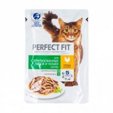 Влажный корм "Perfect Fit" для стерилизованных котов и кошек, 85 г